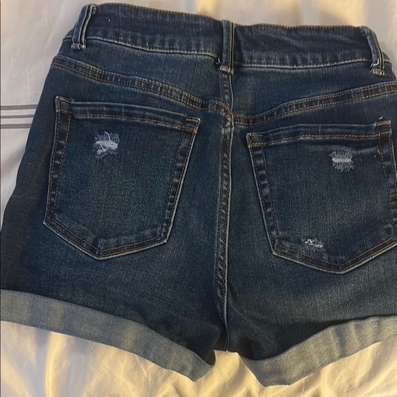 Wax Jean Blue High-Waisted Distressed Shorts - Picture 2 of 5